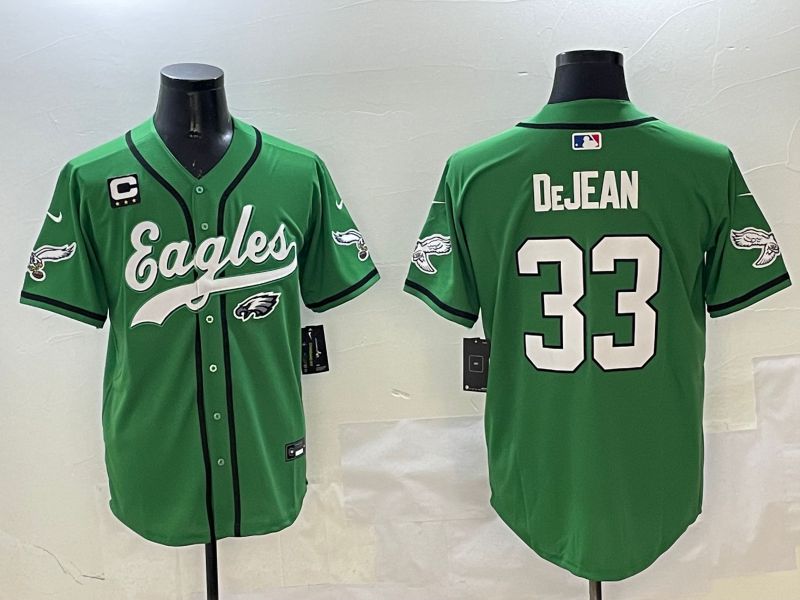 Men Philadelphia Eagles 33 Dejean Green three generations Jointly Name 2025 Nike Limited NFL Jersey style 7